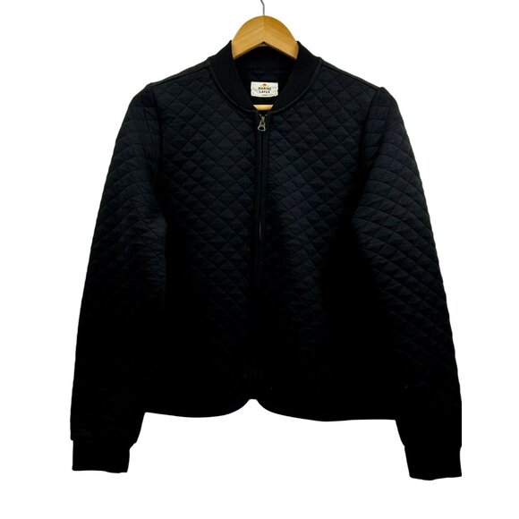 Marine Layer x Adobe Quilted Bomber Jacket Mens Large Black Adobe Logo Casual - Picture 1 of 8